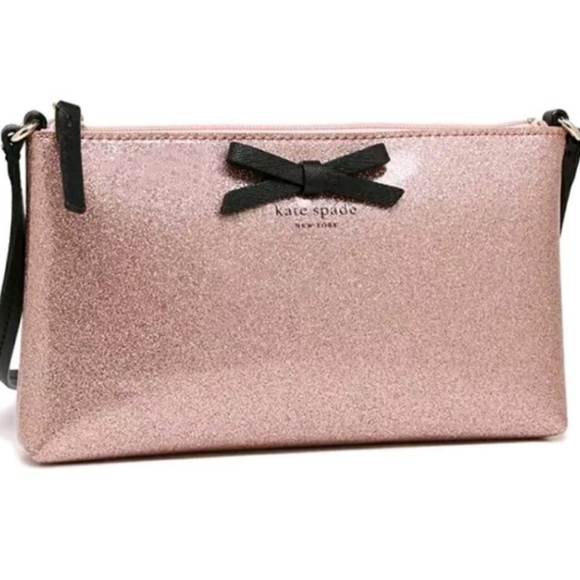 kate spade Handbags - 🎊Sale! 🎉HP🎉Kate Spade Pink Glitter Rose Gold♠